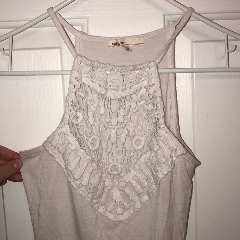 Bodysuit with Open Knit Lace Front